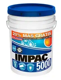 IMPERMEABILIZANTE ACRÍLICO ELASTOMÉRICO FIBRATADO TERRACOTA 5 AÑOS IMPAC 5000 22.8 L