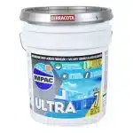 IMPERMEABILIZANTE ACRÍLICO FOTOSENSIBLE TERRACOTA 7 AÑOS IMPAC ULTRA 7 19 L